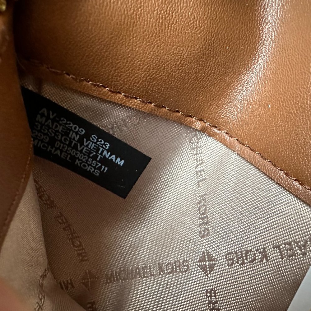 Michael Kors Jet Set Travel Large Continental Wallet Color-Block Brown Multi - Picture 6 of 9